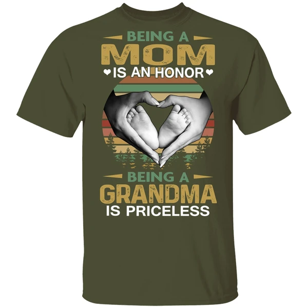 Being A Mom Is An Honor Being A Grandma Is Priceless Shirt - Image 3
