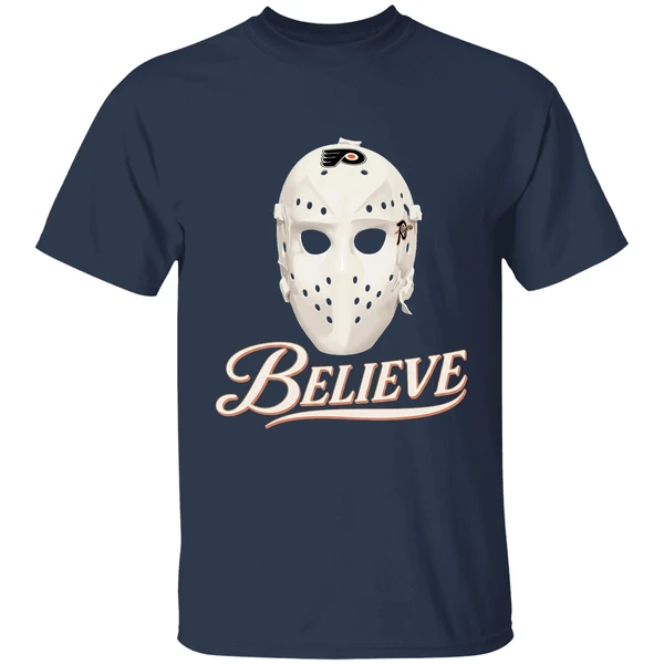 Believe Mask Philadelphia Flyers Shirt - Image 5