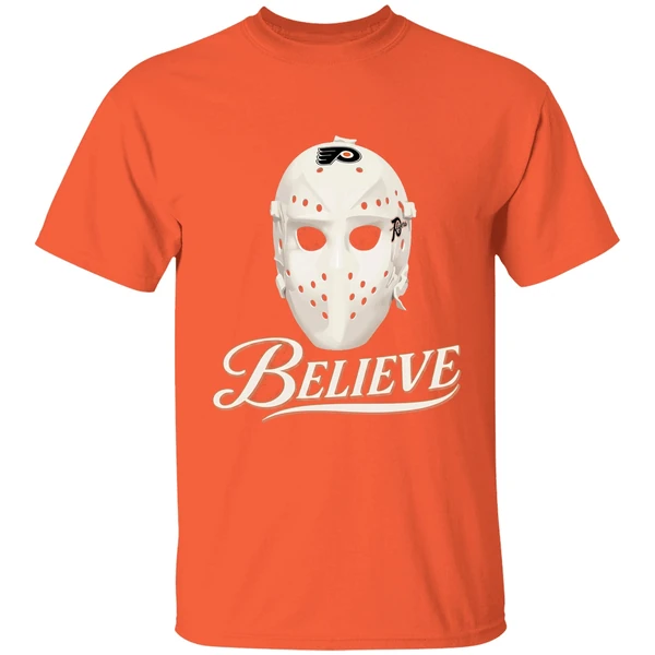 Believe Mask Philadelphia Flyers Shirt - Image 6