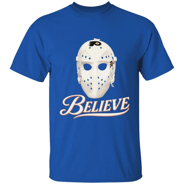 Believe Mask Philadelphia Flyers Shirt - Image 8