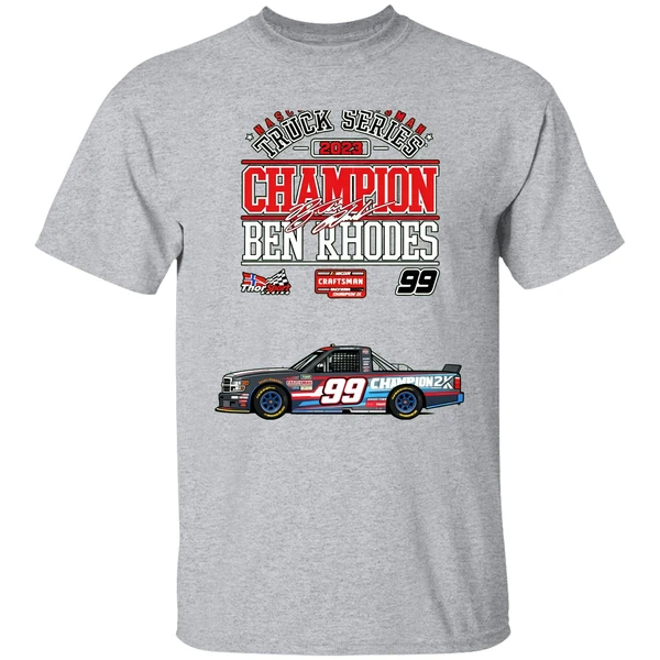 Ben Rhodes Checkered Flag Sports 2023 Nascar Craftsman Truck Series Champion Shirt - Image 8