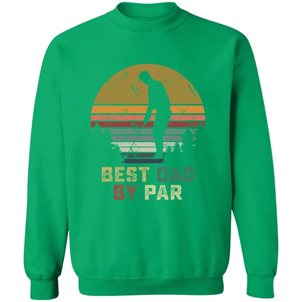 Best Dad By Par Daddy Fathers Day Golf Sweatshirt - Image 2