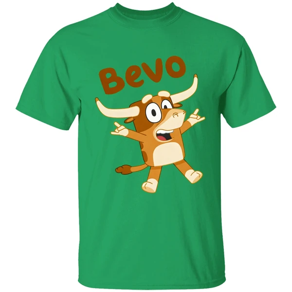 Bevo Texas Longhorn Bull Cartoon Bluey Shirt - Image 8