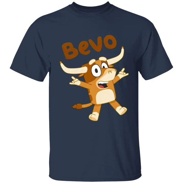 Bevo Texas Longhorn Bull Cartoon Bluey Shirt - Image 4