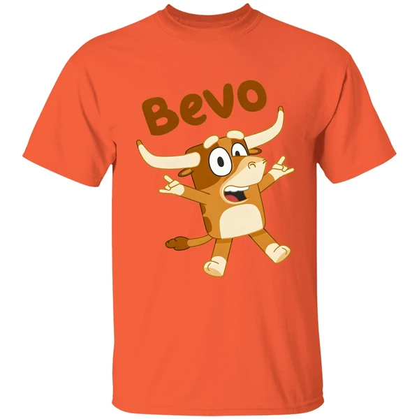 Bevo Texas Longhorn Bull Cartoon Bluey Shirt - Image 5