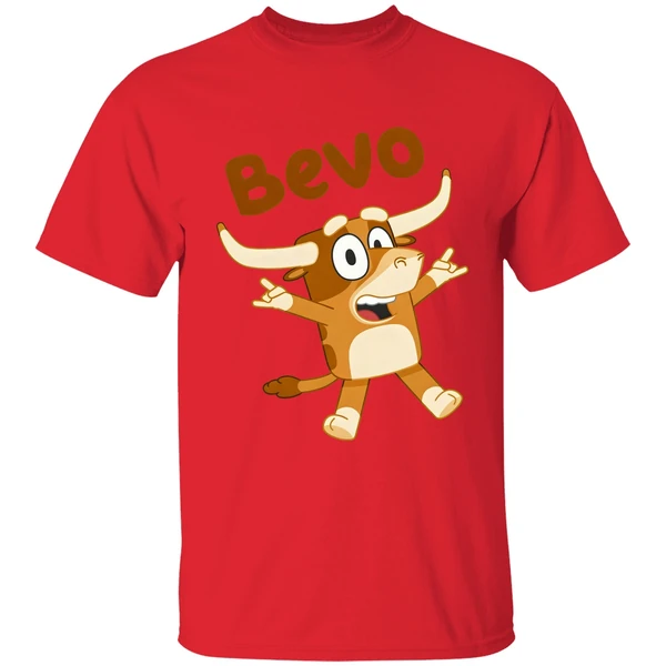 Bevo Texas Longhorn Bull Cartoon Bluey Shirt - Image 6
