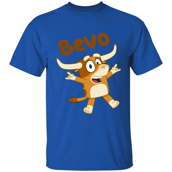 Bevo Texas Longhorn Bull Cartoon Bluey Shirt - Image 7