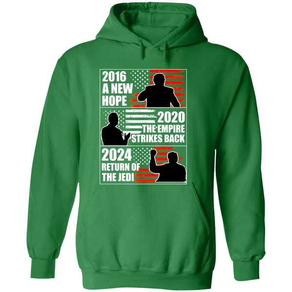 Biden 2020 The Empire Strikes Back Trump 2024 Return Of The Jedi Hoodie - Image 2