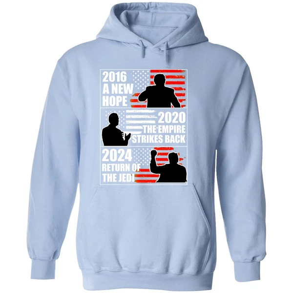 Biden 2020 The Empire Strikes Back Trump 2024 Return Of The Jedi Hoodie - Image 4