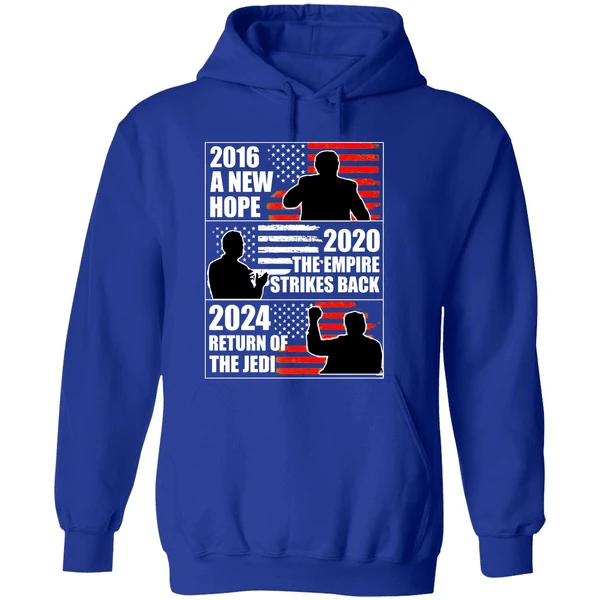 Biden 2020 The Empire Strikes Back Trump 2024 Return Of The Jedi Hoodie - Image 7