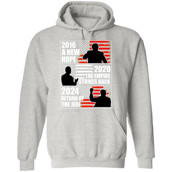 Biden 2020 The Empire Strikes Back Trump 2024 Return Of The Jedi Hoodie - Image 9