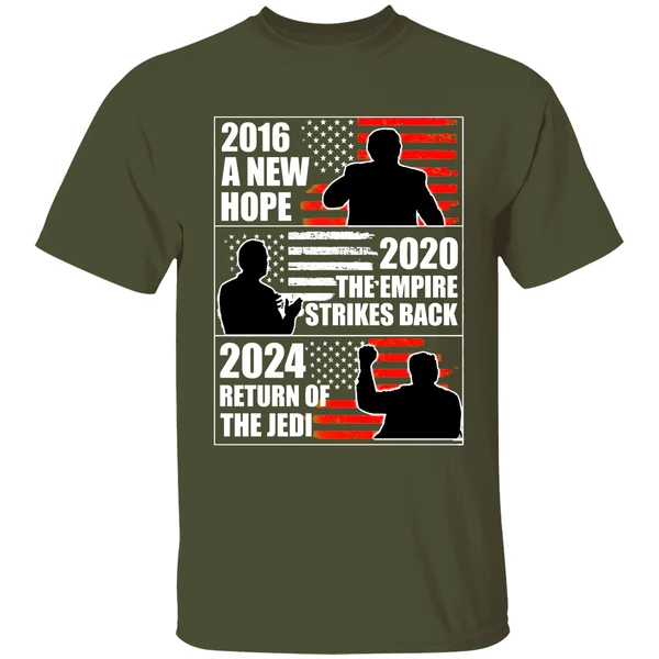 Biden 2020 The Empire Strikes Back Trump 2024 Return Of The Jedi Shirt - Image 4