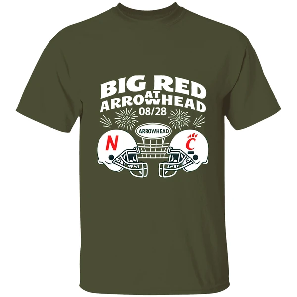 Big Red Arrowhead Football Nebraska Cornhuskers Vs Cincinnati Bearcats Nfl Shirt - Image 3