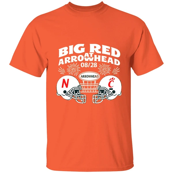 Big Red Arrowhead Football Nebraska Cornhuskers Vs Cincinnati Bearcats Nfl Shirt - Image 5