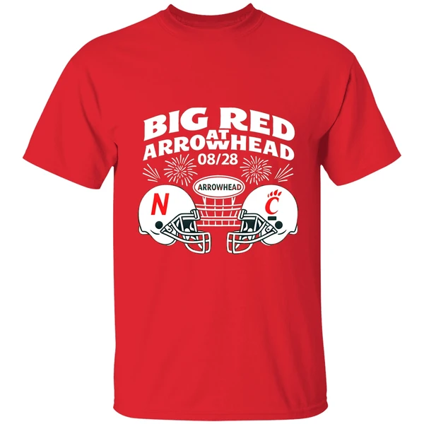 Big Red Arrowhead Football Nebraska Cornhuskers Vs Cincinnati Bearcats Nfl Shirt - Image 6