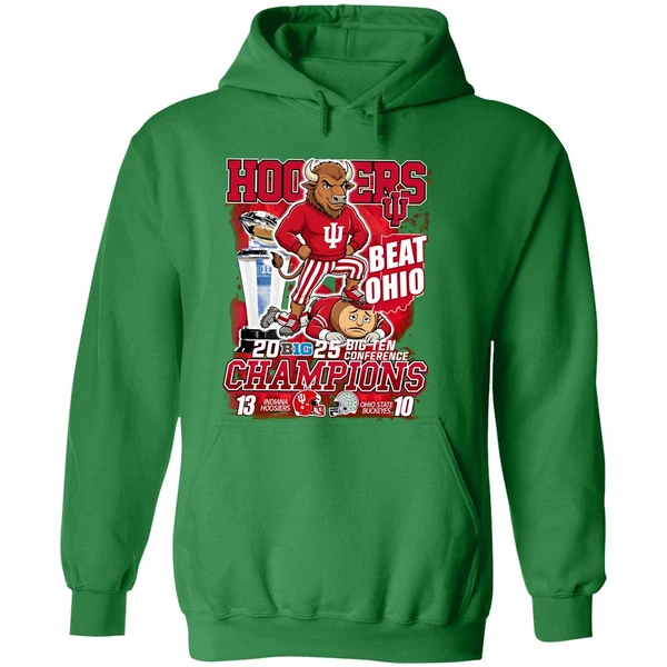 Big Ten Conference Champions Indiana Hoosiers Beat Ohio State Buckeyes Hoodie - Image 2