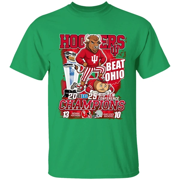 Big Ten Conference Champions Indiana Hoosiers Beat Ohio State Buckeyes Shirt - Image 2