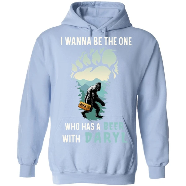 Bigfoot I Wanna Be The One Who Has A Beer With Darryl Hoodie - Image 3