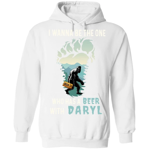 Bigfoot I Wanna Be The One Who Has A Beer With Darryl Hoodie - Image 6