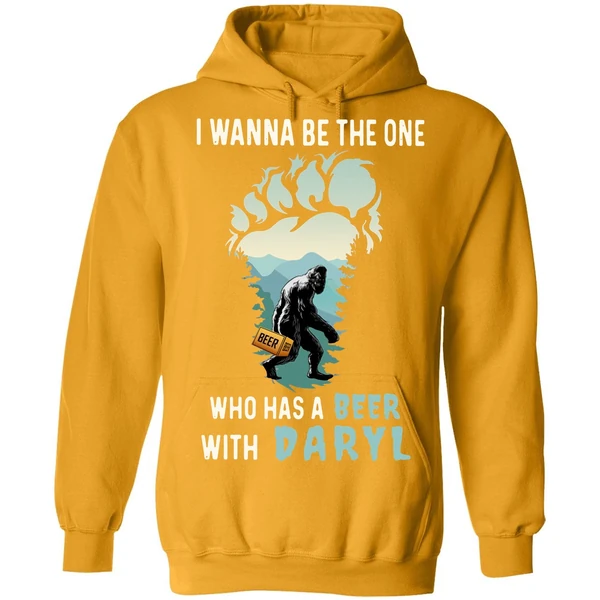 Bigfoot I Wanna Be The One Who Has A Beer With Darryl Hoodie - Image 9