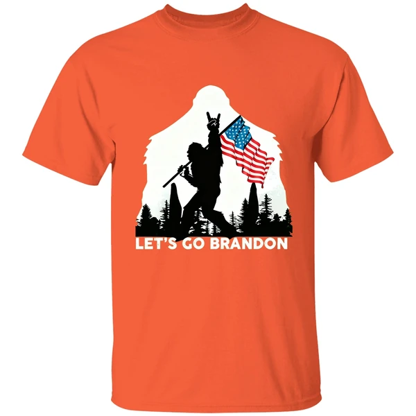 Bigfoot Peace And American Flag Let S Go Brandon Shirt - Image 5