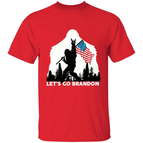 Bigfoot Peace And American Flag Let S Go Brandon Shirt - Image 6