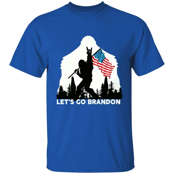 Bigfoot Peace And American Flag Let S Go Brandon Shirt - Image 7