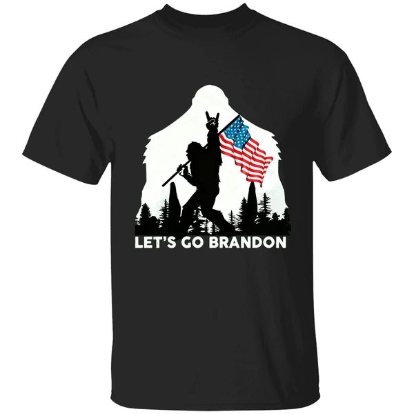 Bigfoot Peace And American Flag Let S Go Brandon Shirt - Image 9