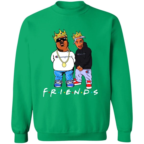 Biggie And Tupac Champion Friends Sweatshirt - Image 2
