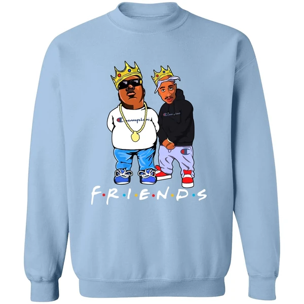 Biggie And Tupac Champion Friends Sweatshirt - Image 3