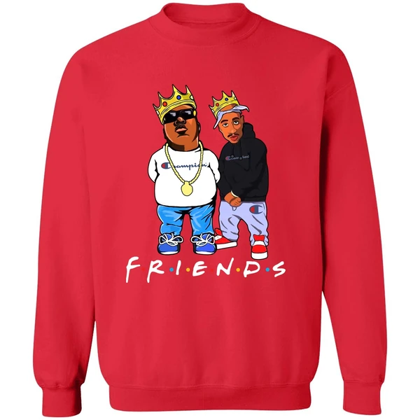 Biggie And Tupac Champion Friends Sweatshirt - Image 7