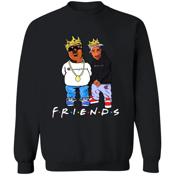 Biggie And Tupac Champion Friends Sweatshirt - Image 9