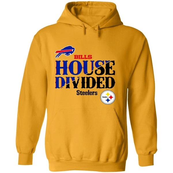 Bills House Divided Buffalo Bills Vs Pittsburgh Steelers Hoodie