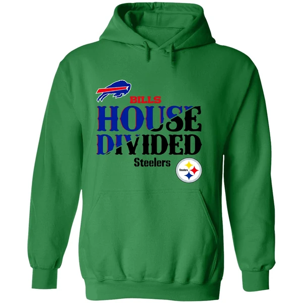 Bills House Divided Buffalo Bills Vs Pittsburgh Steelers Hoodie - Image 2