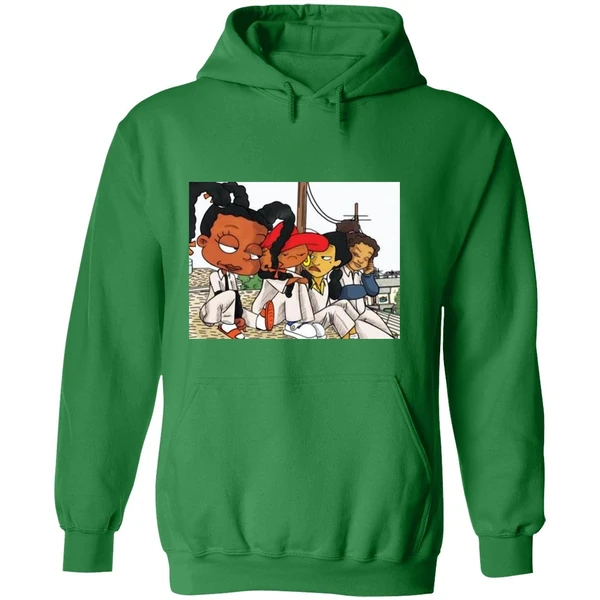 Black Cartoon Characters Set It Off Hoodie - Image 2