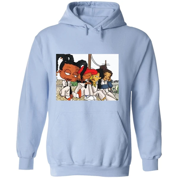 Black Cartoon Characters Set It Off Hoodie - Image 4