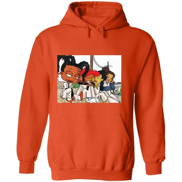 Black Cartoon Characters Set It Off Hoodie - Image 6