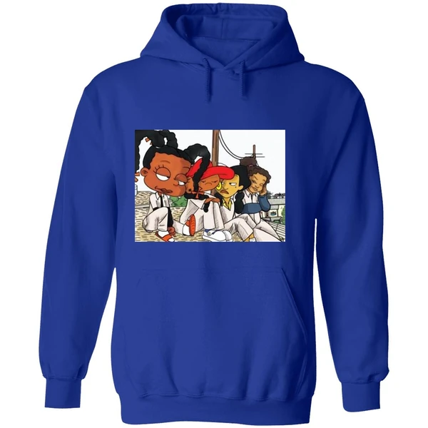 Black Cartoon Characters Set It Off Hoodie - Image 7