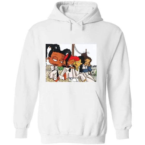 Black Cartoon Characters Set It Off Hoodie - Image 8