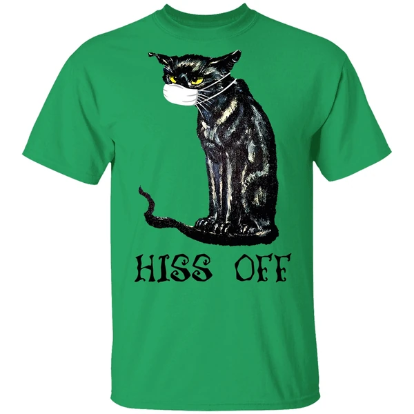 Black Cat Covid Hiss Off Shirt