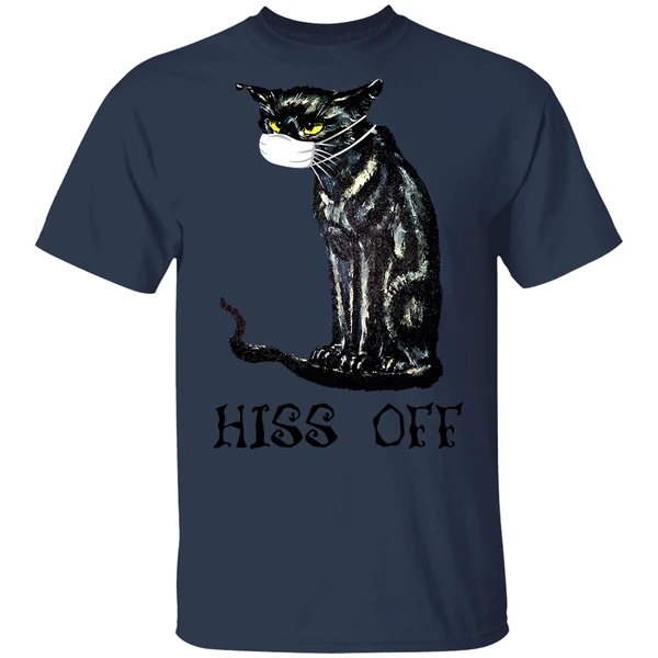 Black Cat Covid Hiss Off Shirt - Image 4
