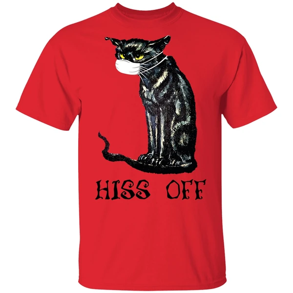 Black Cat Covid Hiss Off Shirt - Image 6