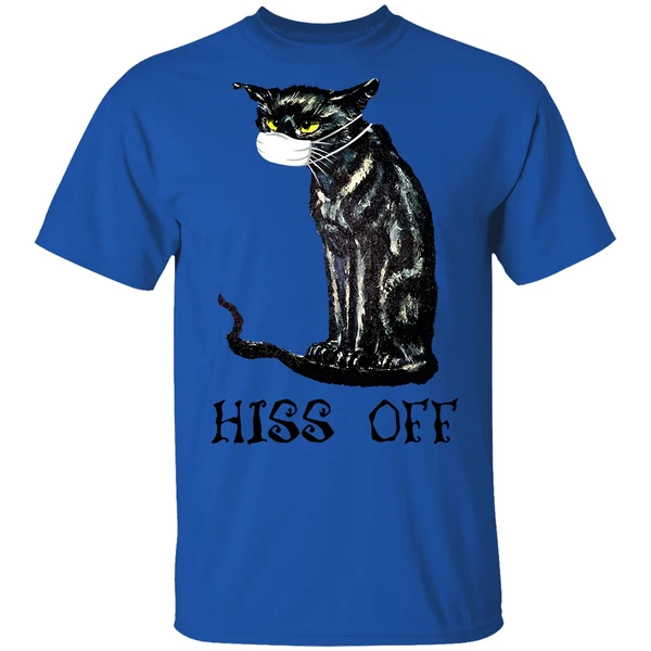 Black Cat Covid Hiss Off Shirt - Image 7