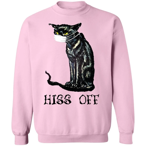 Black Cat Covid Hiss Off Sweatshirt - Image 4