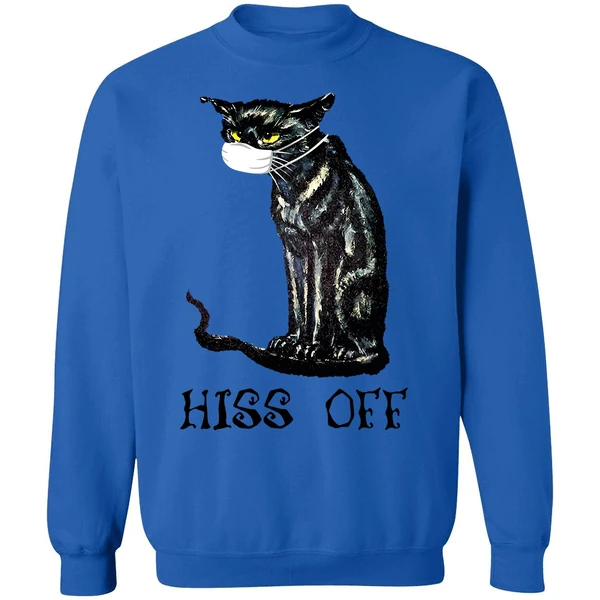 Black Cat Covid Hiss Off Sweatshirt - Image 8