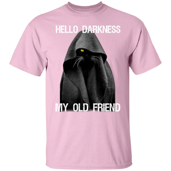 Black Cat Hello Darkness My Old Friend Shirt Black Cat Hello Darkness My Old Friend Shirt