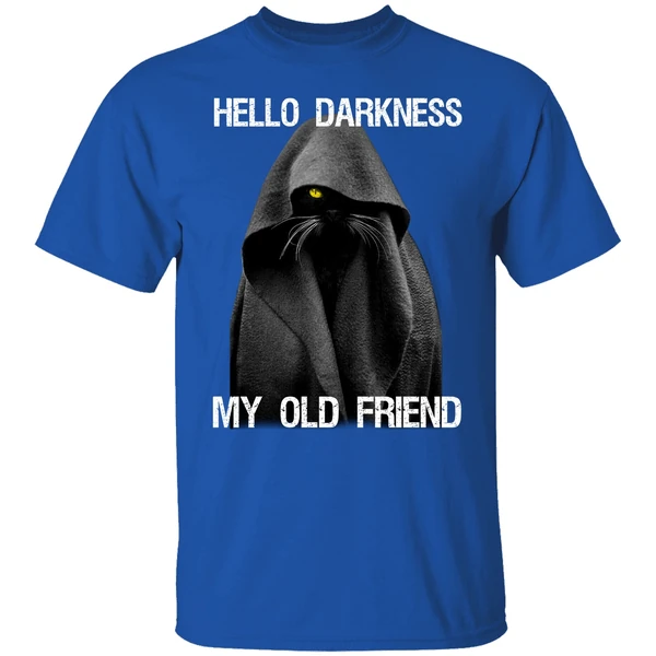 Black Cat Hello Darkness My Old Friend Shirt - Image 7