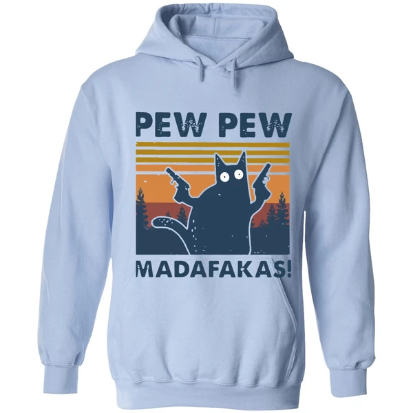 Black Cat Pewpew Madafakas Hoodie - Image 3