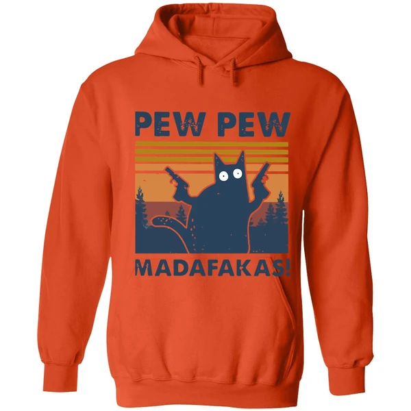 Black Cat Pewpew Madafakas Hoodie - Image 5