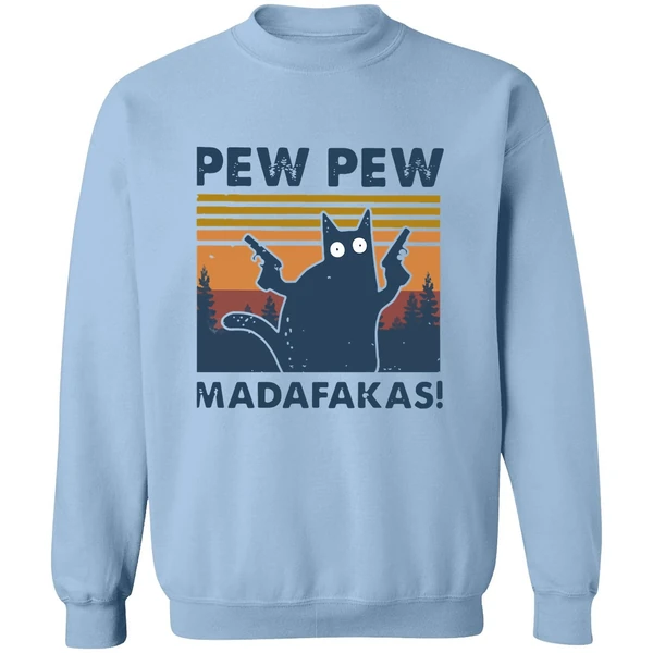 Black Cat Pewpew Madafakas Sweatshirt - Image 3